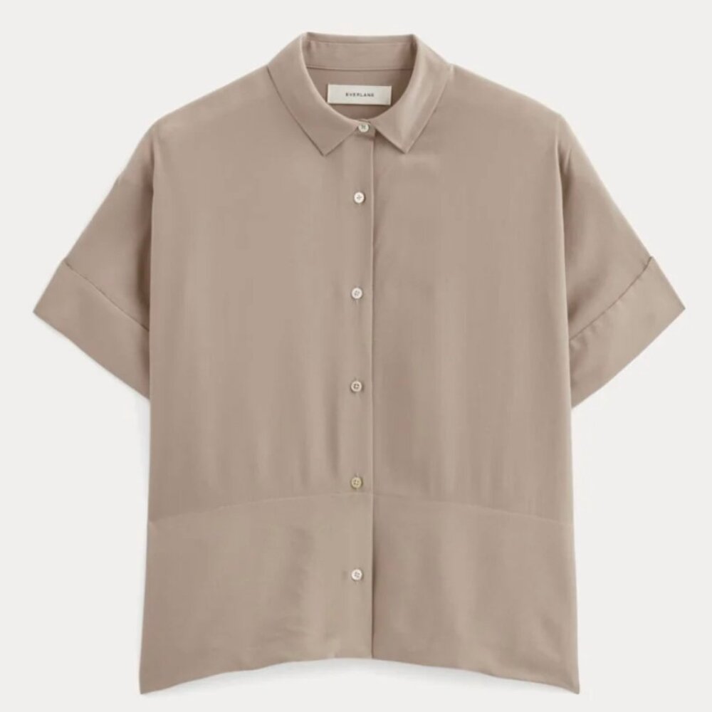 Everlane The Boxy Shirt in Washable Silk